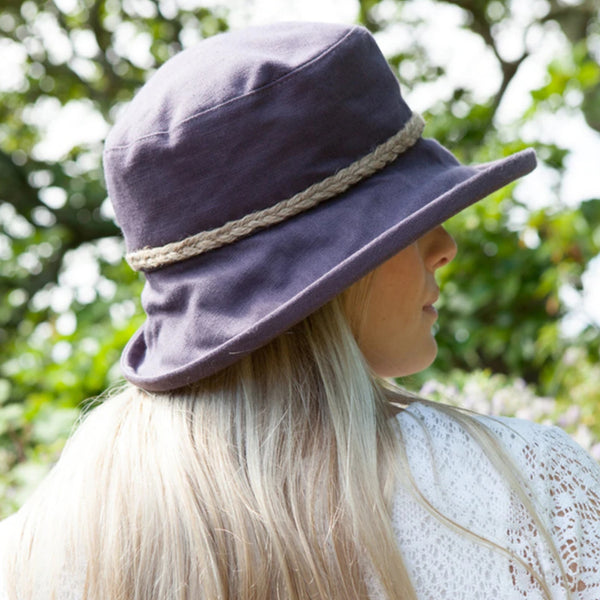 Proppa Toppa Packable Linen Sun Hat with String Plait