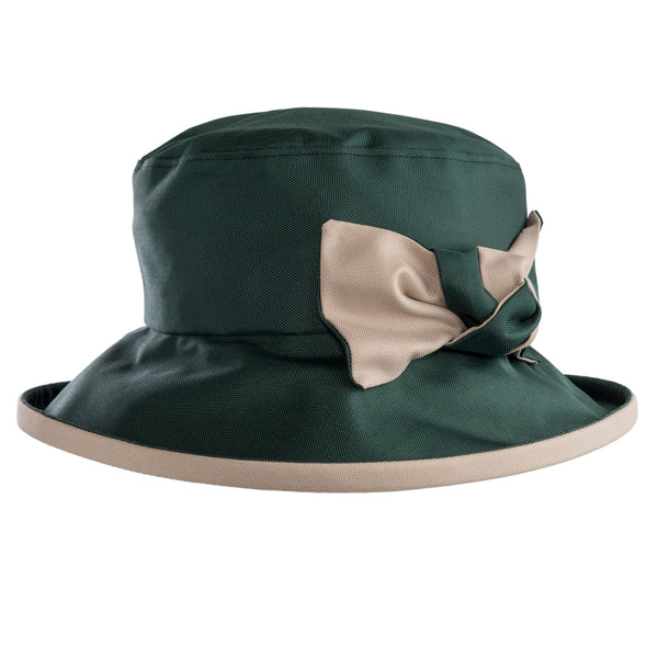 The Hat Shop Proppa Toppa Waterproof Green & Beige Hat in a Bag