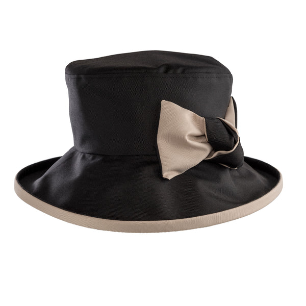 Proppa Toppa Waterproof  Black & Ivory Hat in a Bag