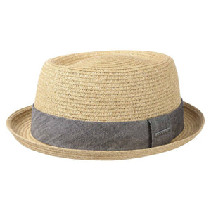 The Hat Shop Stetson Robstown Toyo Pork Pie Summer Hat 'Natural'