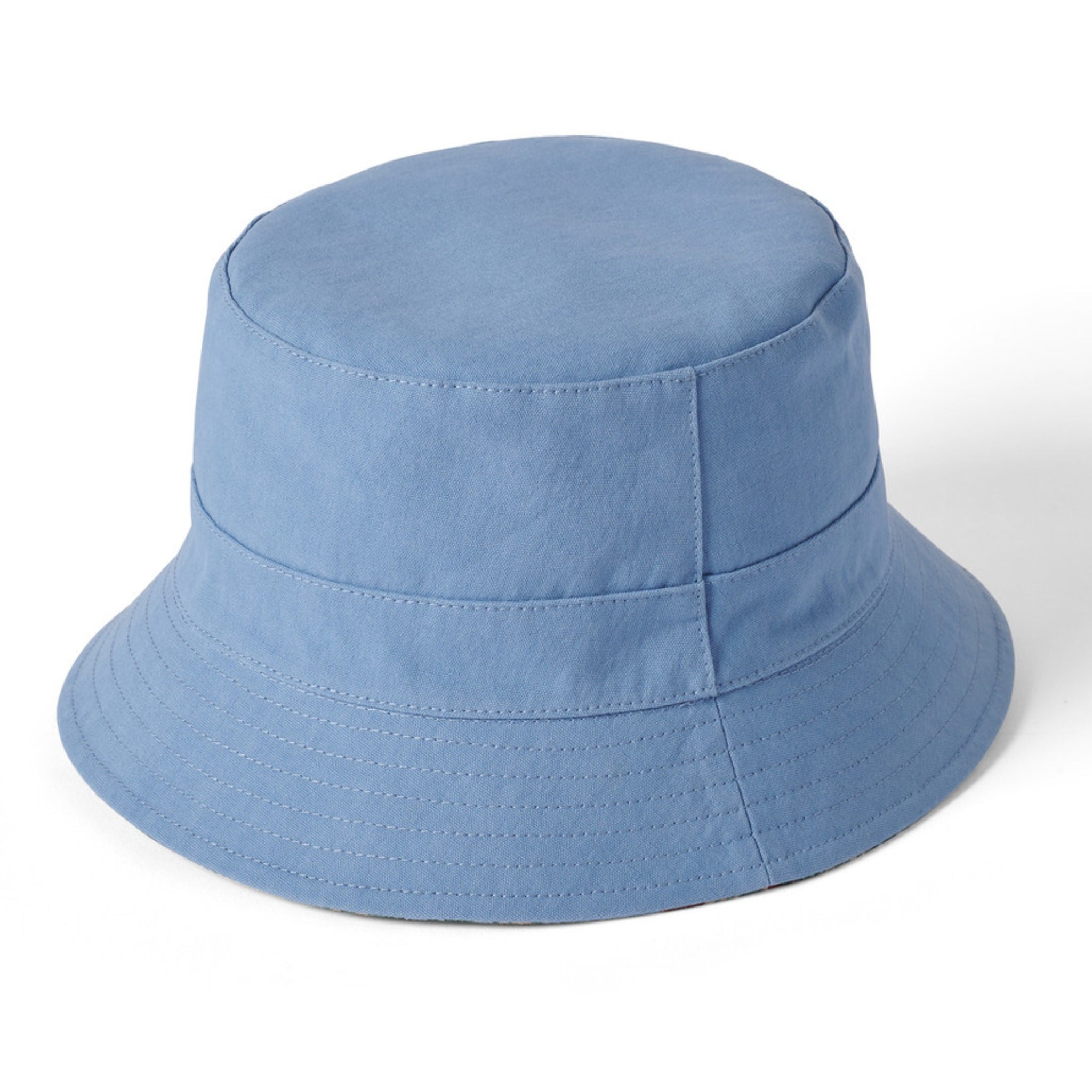 The Hat Shop Failsworth 100% Cotton Reversible Bucket Hat 'Sky'