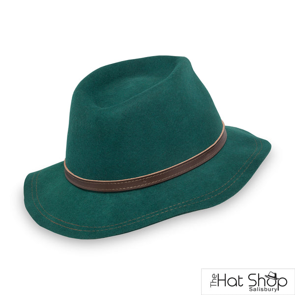 The Hat Shop Sunday Afternoons Ladies Cassie Fedora Emerald back