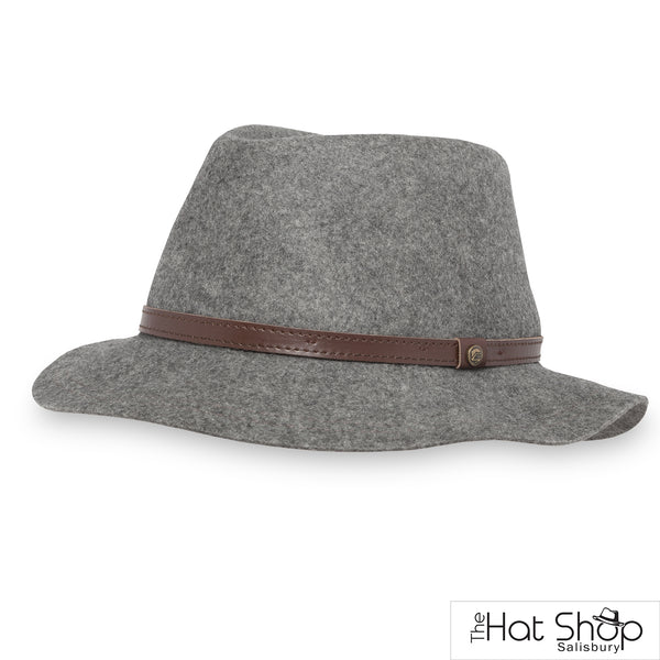 The Hat Shop Sunday Afternoons Ladies Cassie Fedora Heathered Ash