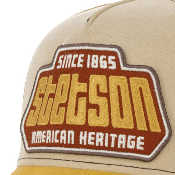 The Hat Shop Stetson Since 1865 Brickstone Trucker Cap 'Beige-Rust'