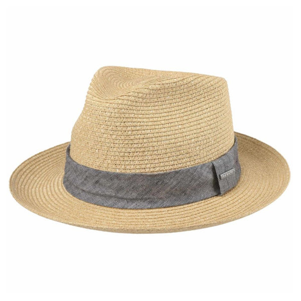 The Hat Shop Stetson 'Lintano' Fedora Toyo Straw Hat Natural
