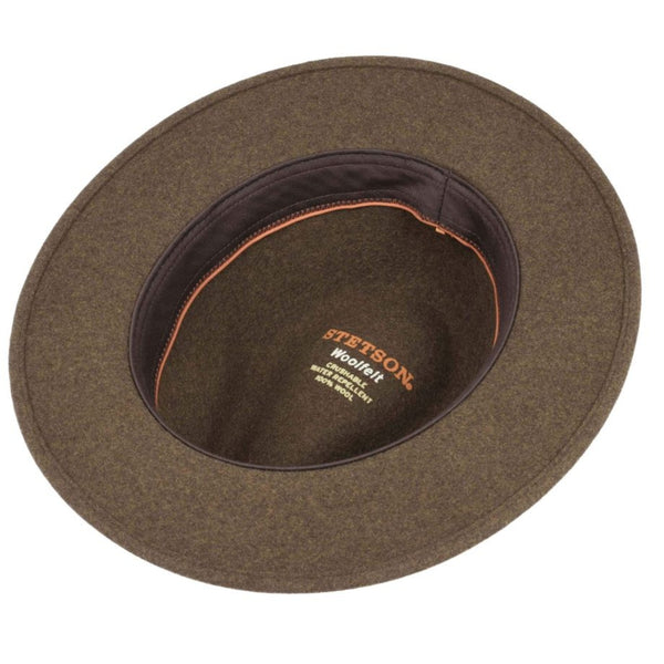 The Hat Shop Stetson Powell Traveller Fedora Brown