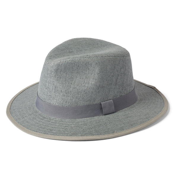 The Hat Shop Failsworth Paper Straw Safari Fedora Hat Grey