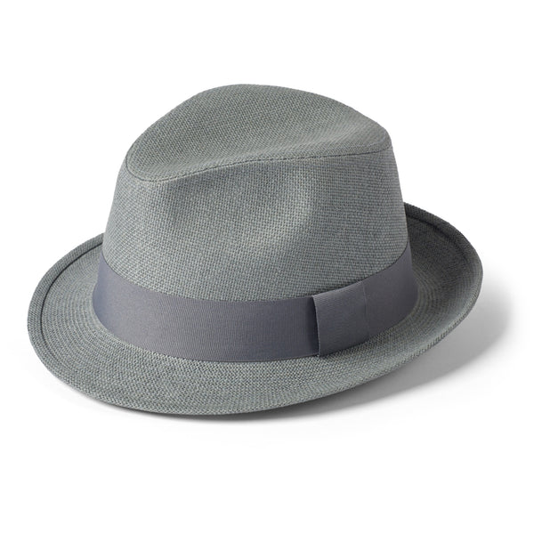 The Hat Shop Failsworth Paper Straw Trilby Hat Grey