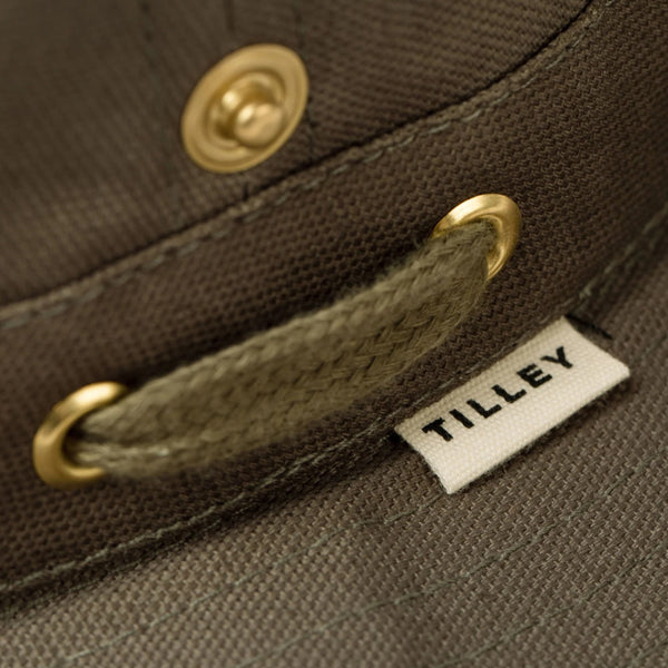 The Hat Shop Tilley T3 Cotton Duck Sun Hat 'Olive' UPF50+