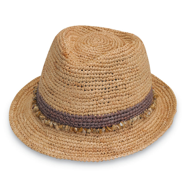 The Hat Shop Ladies Wallaroo 'Tahiti' Raffia Sun Hat Taupe