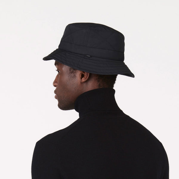 The Hat Shop Tilley Quilted Bucket Hat Black