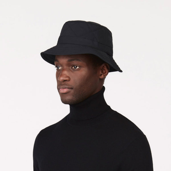 The Hat Shop Tilley Quilted Bucket Hat Black