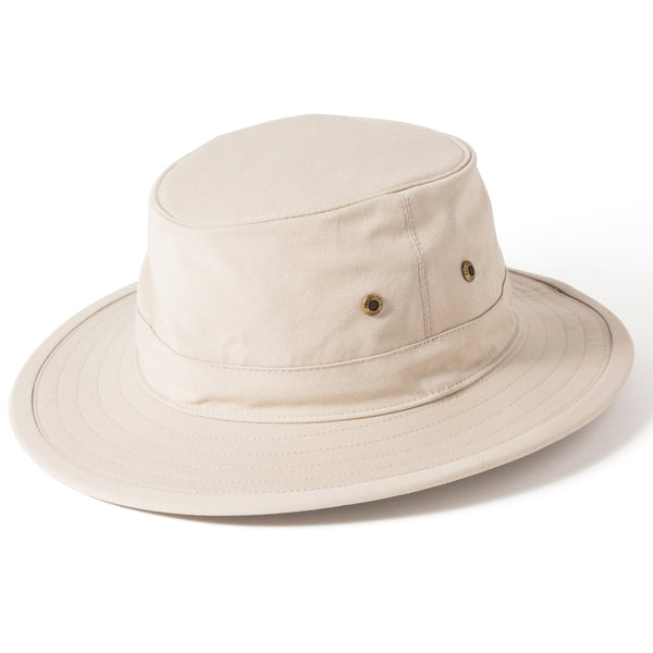 The Hat Shop Failsworth 100% Cotton Packable Traveller Hat Stone