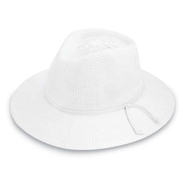The Hat Shop Ladies Wallaroo 'Victoria Fedora Sun Hat UPF50+ White
