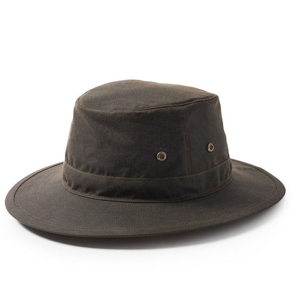 The Hat Shop Failsworth Water Resistant British Wax Traveller, Olive