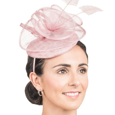 The Hat Shop SINAMAY Disc With Loops & Feathers 