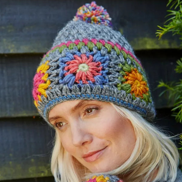 The Hat Shop Pachamama Woodstock Wool Bobble Beanie Hat