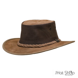 The Hat Shop Barmah Suede Foldaway Cooler Hat Hickory