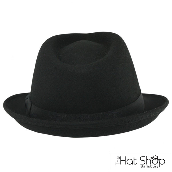 The Hat Shop Wool Felt Trilby Black