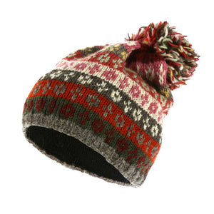 The Hat Shop Pachamama Bloomsbury Wool Bobble Beanie Hat Warm