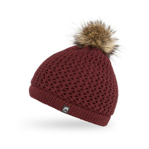The Hat Shop Sunday Afternoons Merino Wool Celeste Beanie Hat Cranberry