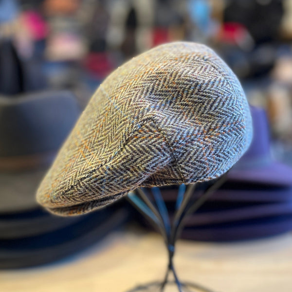 The Hat Shop Denton Harris Tweed Cheshire Flat Cap Beige Tweed
