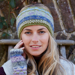 The Hat Shop Ladies Pachamama Finisterre Lined Wool Headband Olive