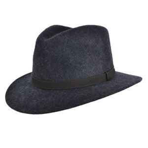 The Hat Shop Maz Wool Grey Mix Fedora