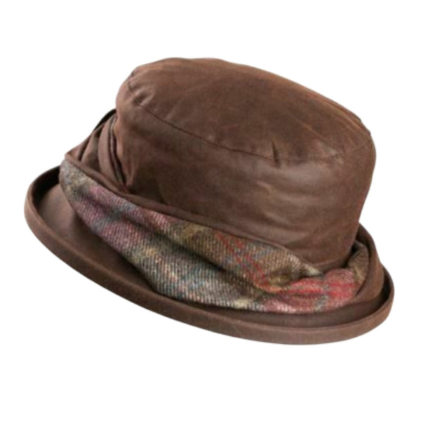 The Hat Shop Olney Ladies Emma Wax & Twist Weatherproof Hat Brown