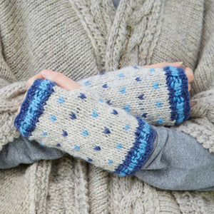 The Hat Shop Pachamama Bantry Bay Wool Handwarmers Blue