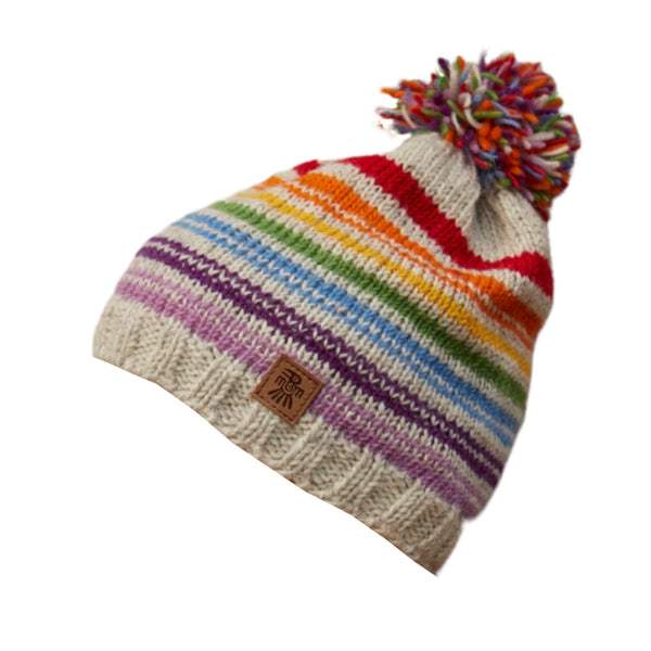 The Hat Shop Pachamama Ladies Hexham Wool Bobble Beanie Hat