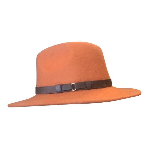 The Hat Shop Denton Ranger Wide Brim Fedora Rust