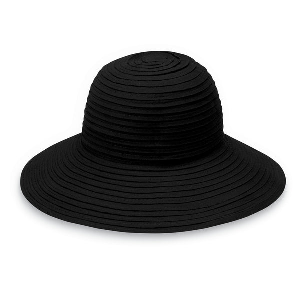 The Hat Shop Ladies Wallaroo 'Scrunchie' Sun Hat UPF50+ Black