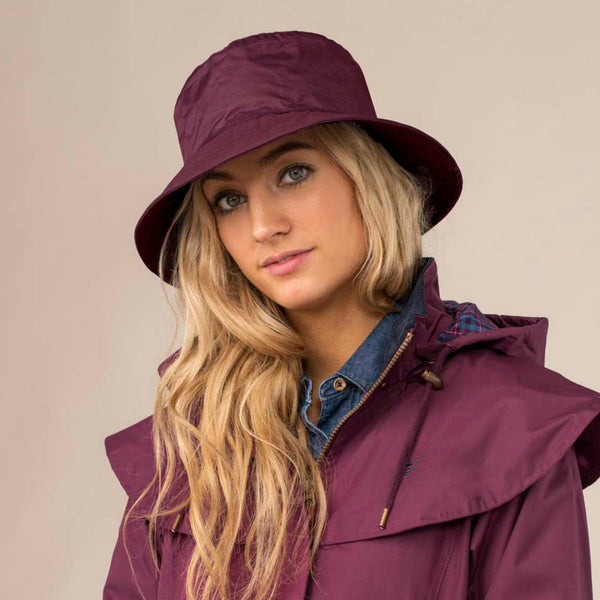 The Hat Shop Lighthouse 100% Waterproof Storm Hat Berry