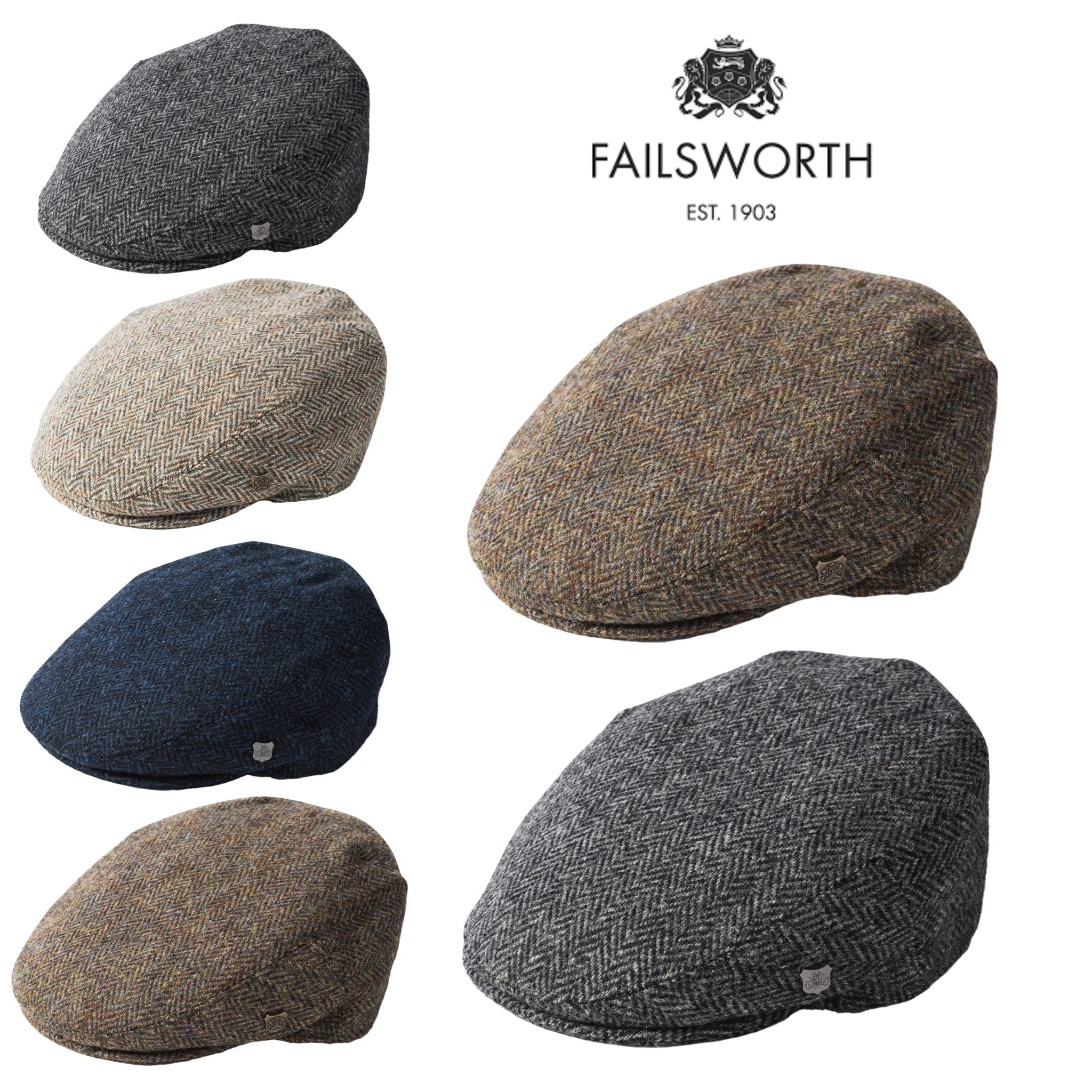 Failsworth harris tweed flat cap online