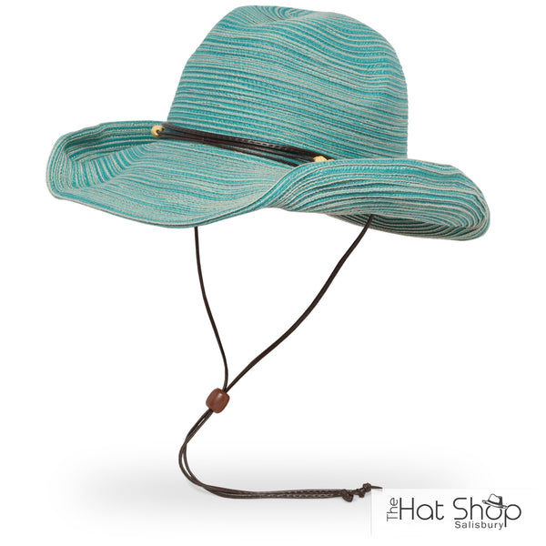 The Hat Shop Sunday Afternoons Ladies Sunset Sun Hat Blue Opal